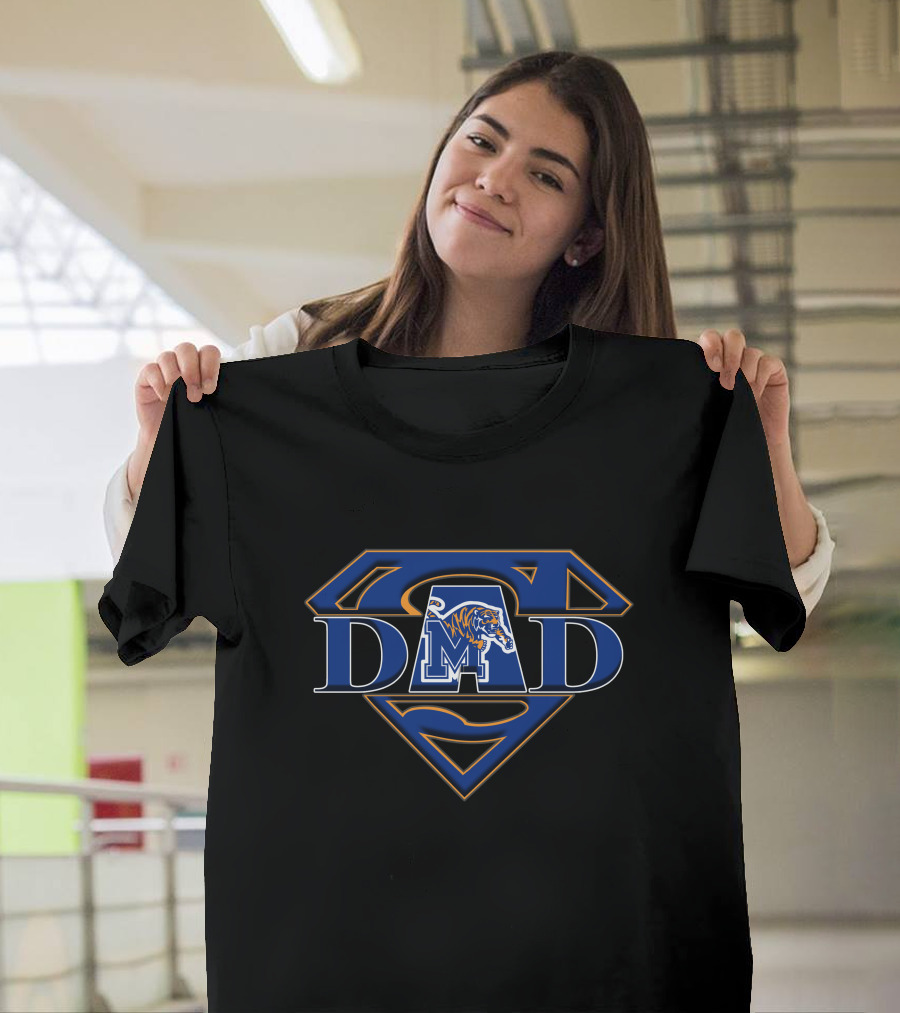 Memphis Tigers Super Dad Logo With Iconic Symbol And Tiger T-Shirt