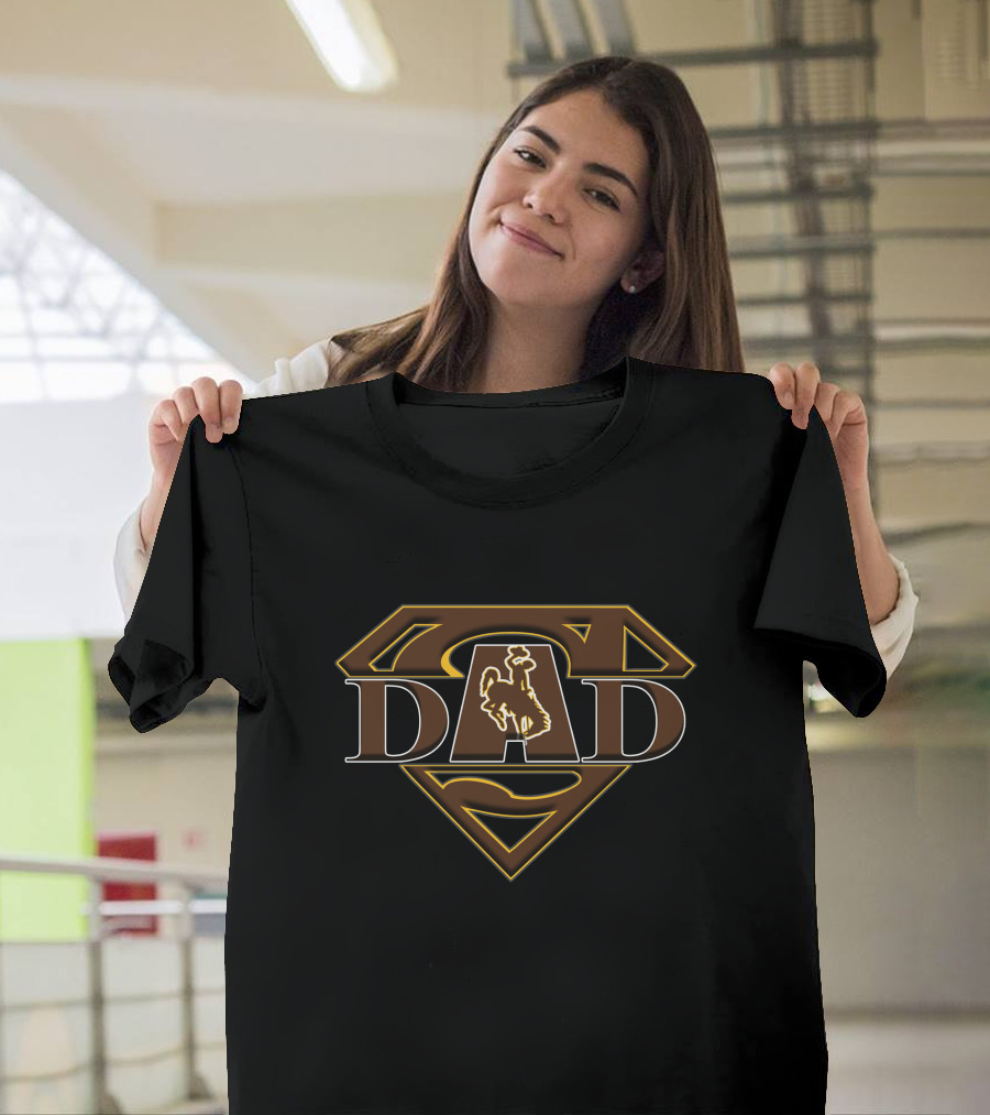 Wyoming Cowboys Dad Superman T-Shirt