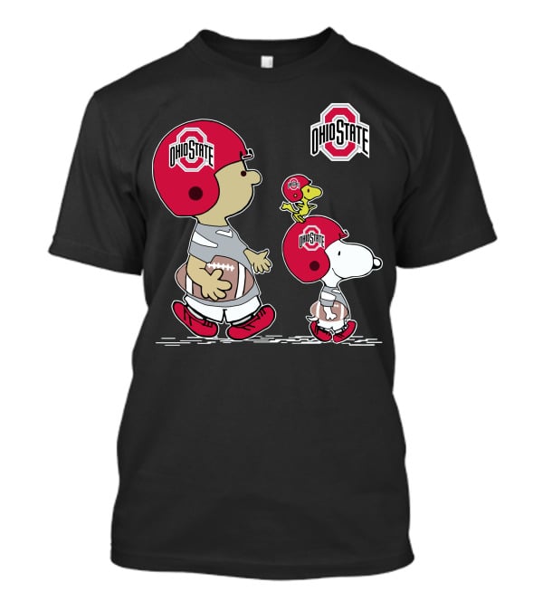 Ohio State Snoopy And Woodstock Football Helmets T-Shirt