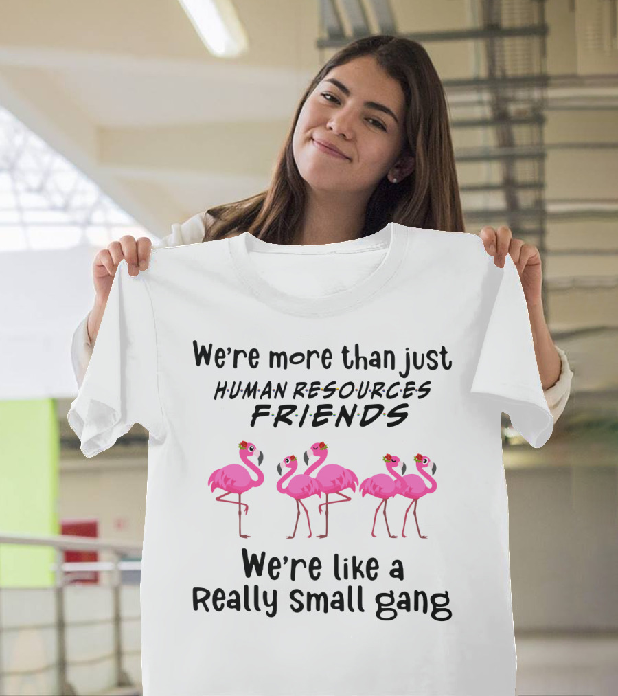 We're More Than Just Human Resources Friends We're Like a Really Small Gang with Flamingos T-Shirt