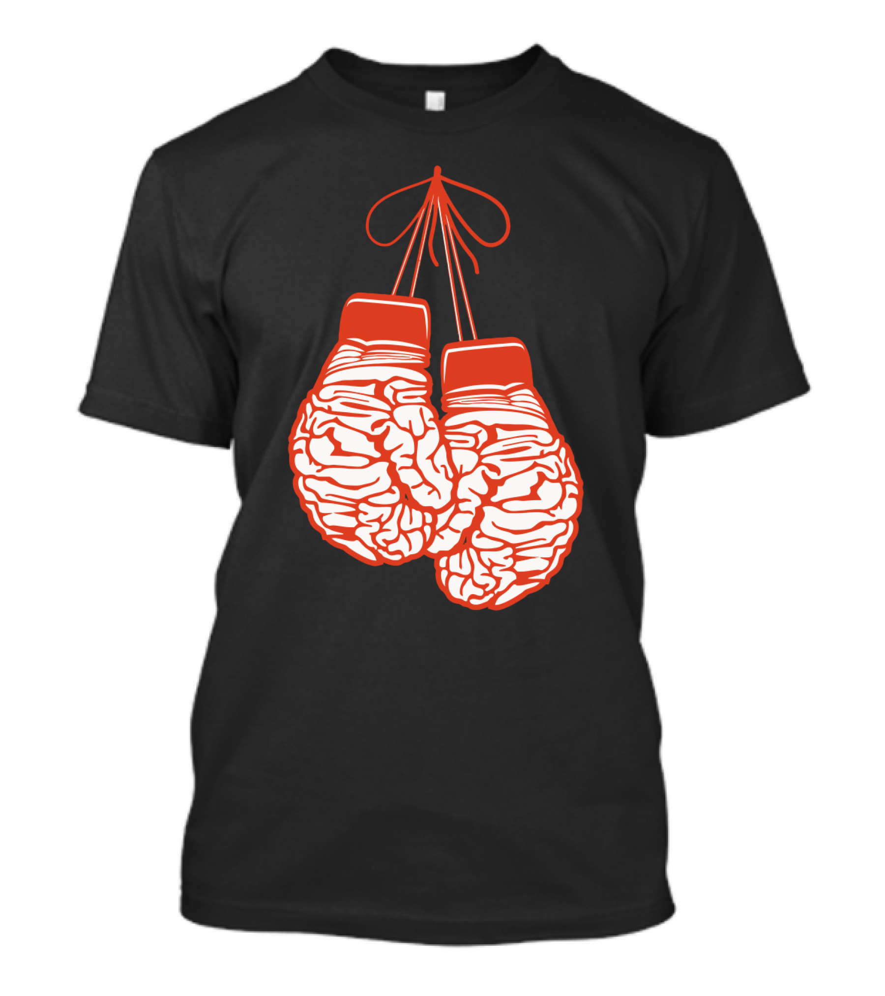 Brain-Shaped Boxing Gloves Boxer Brain Training Gym T-Shirt