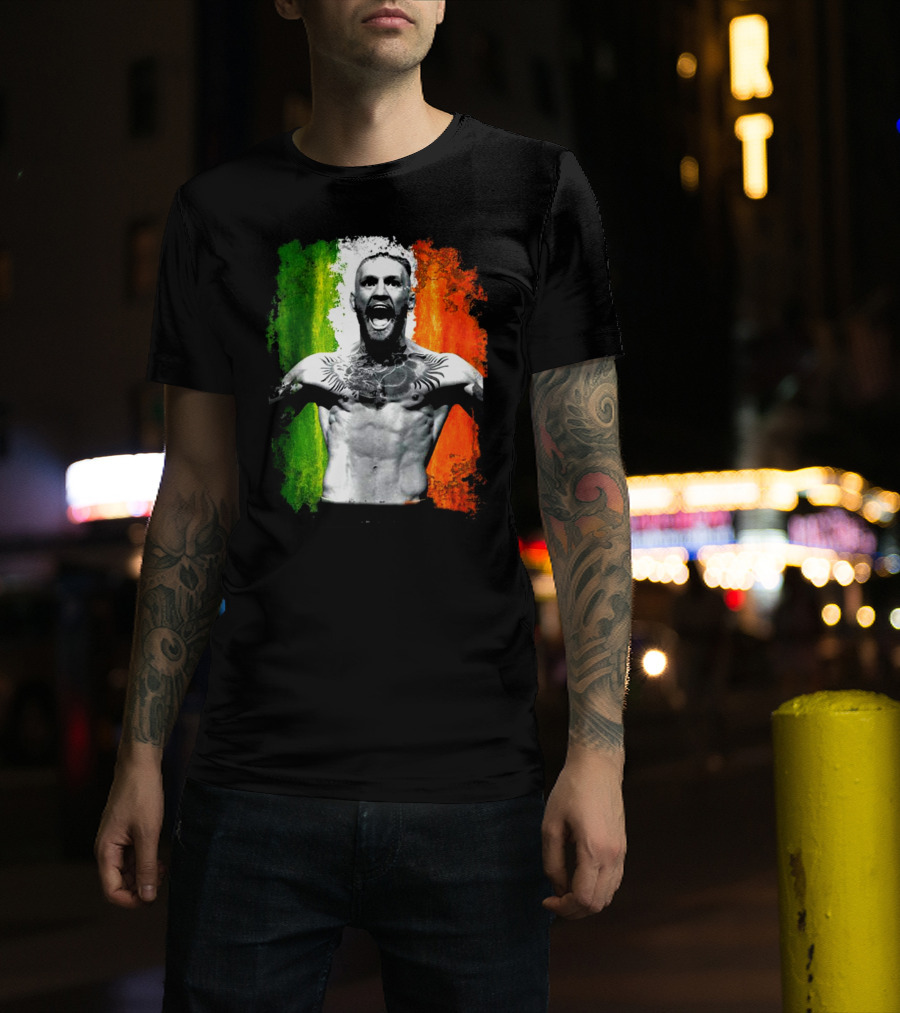 Conor Mcgregor Irish Flag Tribute Athlete T-Shirt