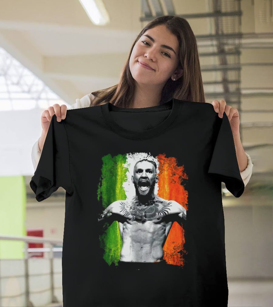 Conor Mcgregor Irish Flag Tribute Athlete T-Shirt