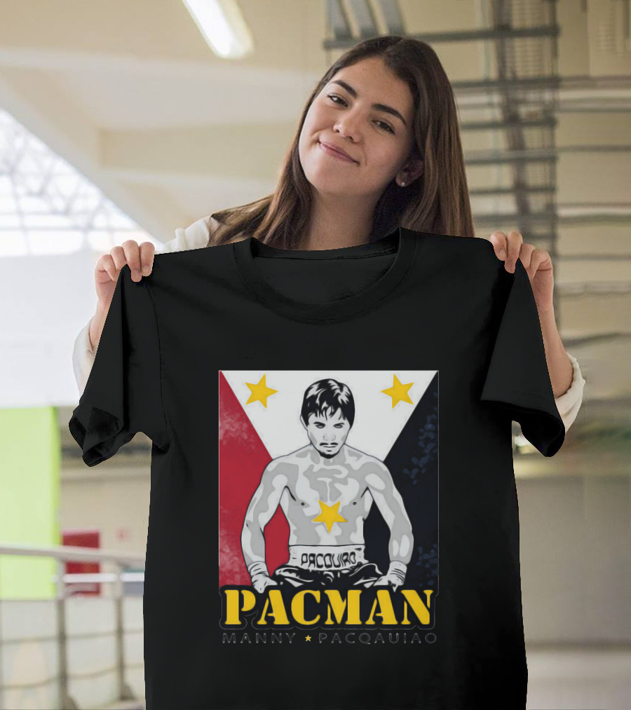 Pacman Manny Pacquiao Stars Boxing Filipino Flag T-Shirt