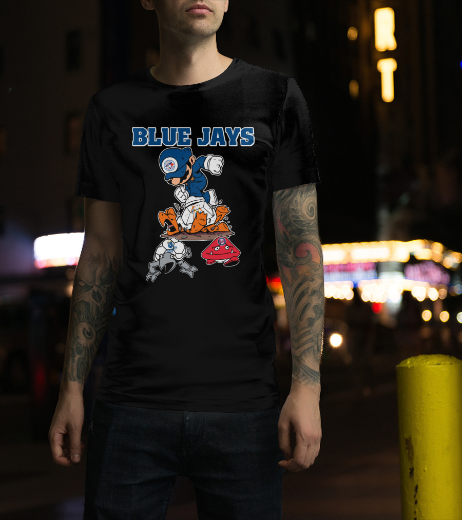 Blue Jays Halloween Mario Smash T-Shirt
