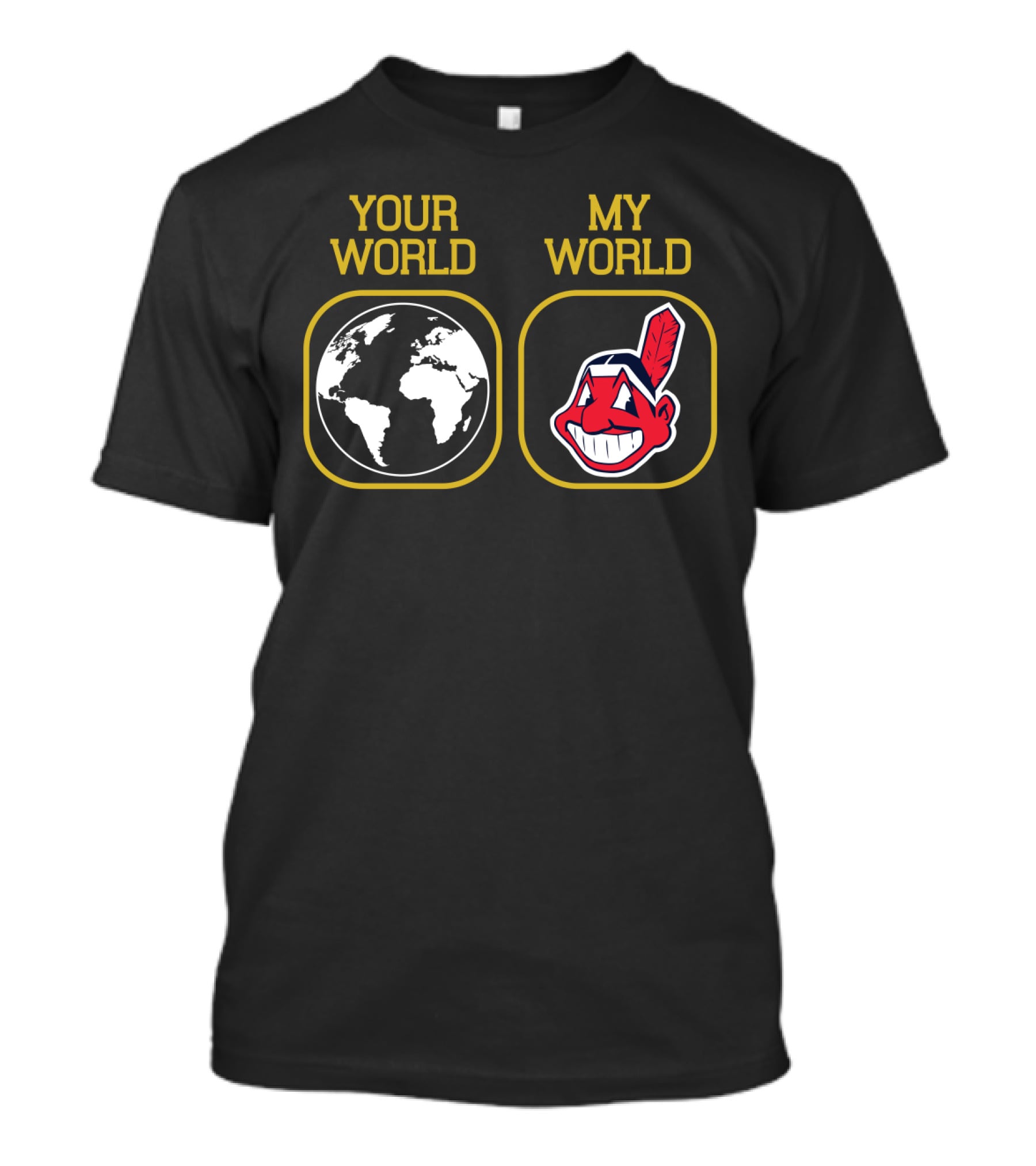 Your World My World Cleveland Indians 6 Halloween T-Shirt