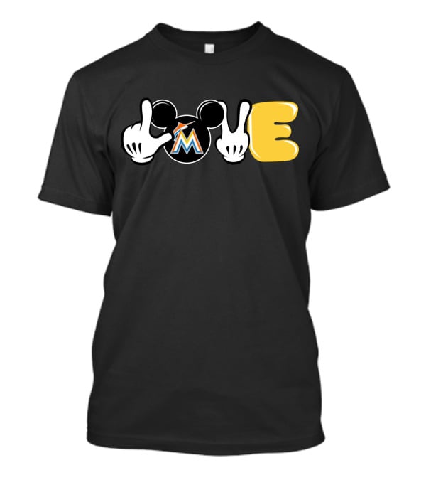 Mickey Mouse Love Miami Marlins T-Shirt