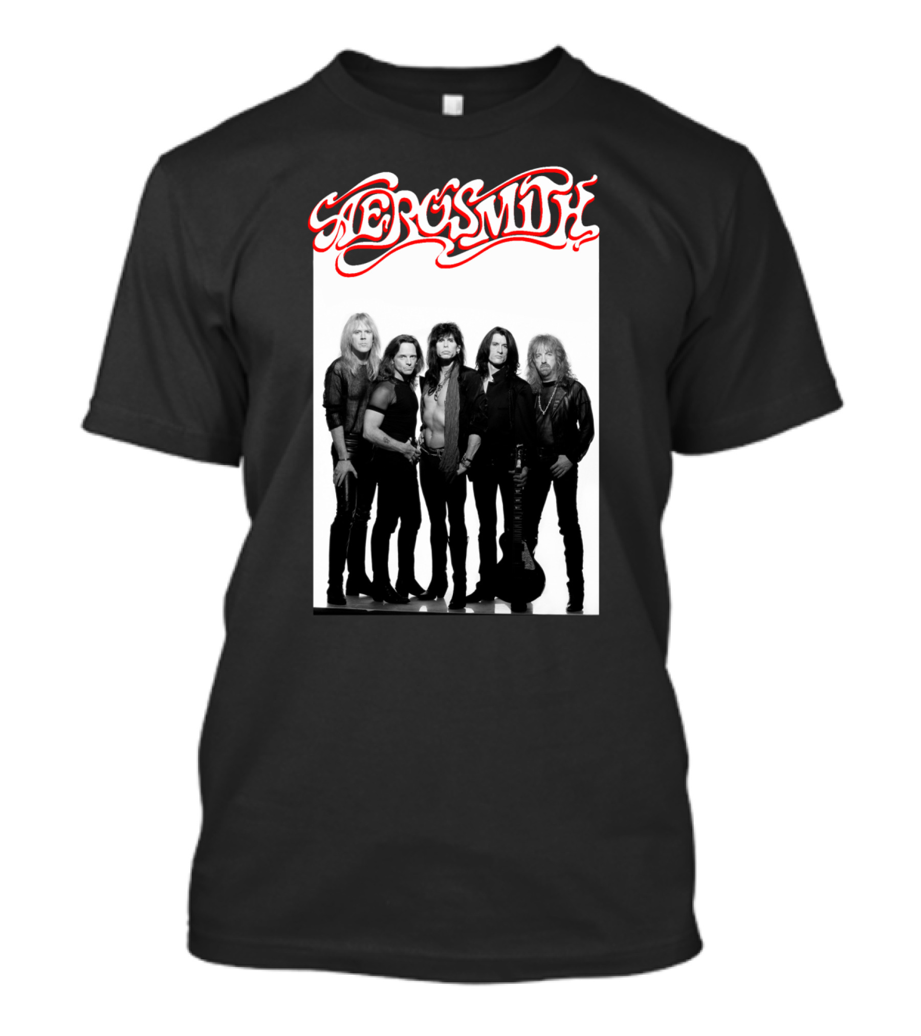 Aerosmith Band Classic Black And White Photo T-Shirt