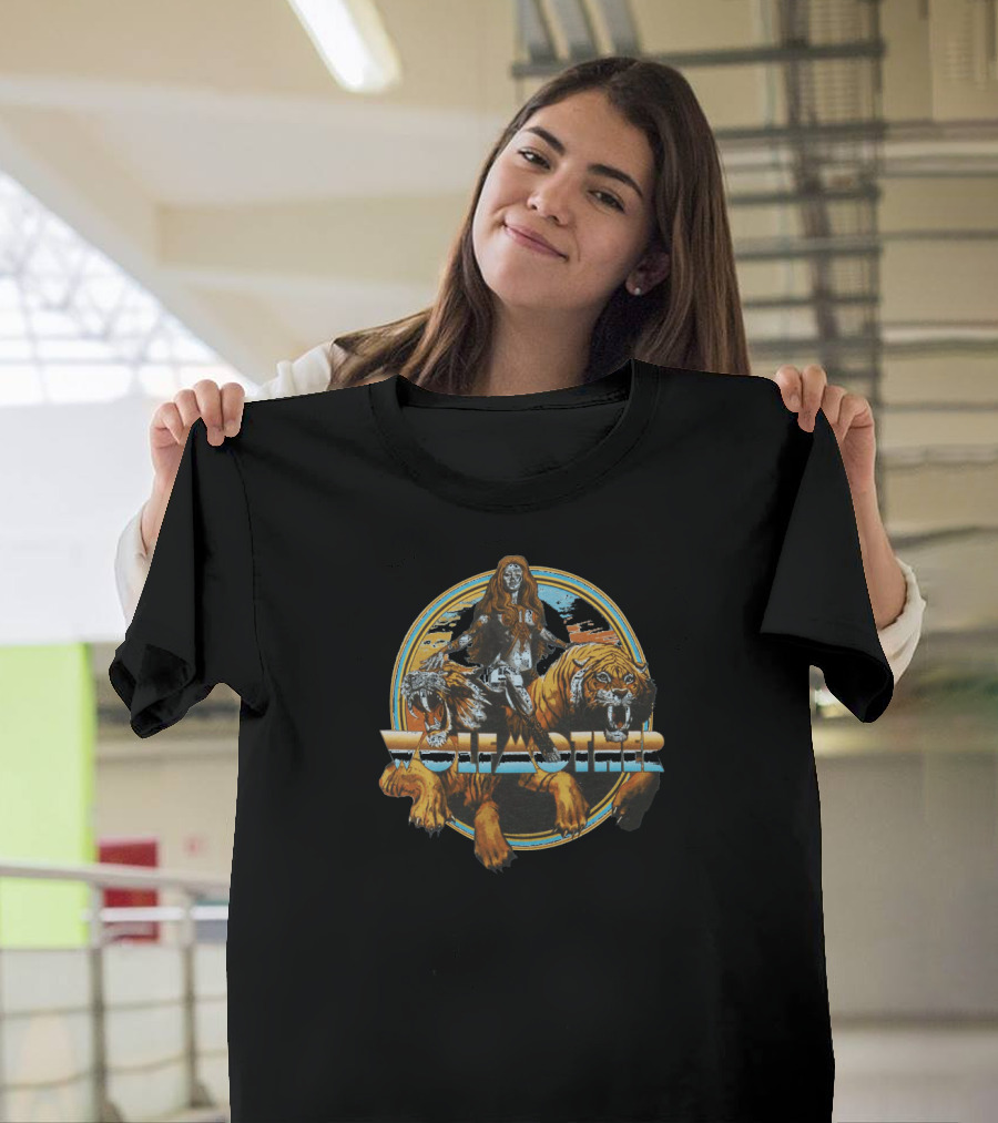 Wolfmother Warrior Riding Fierce Tigers T-Shirt