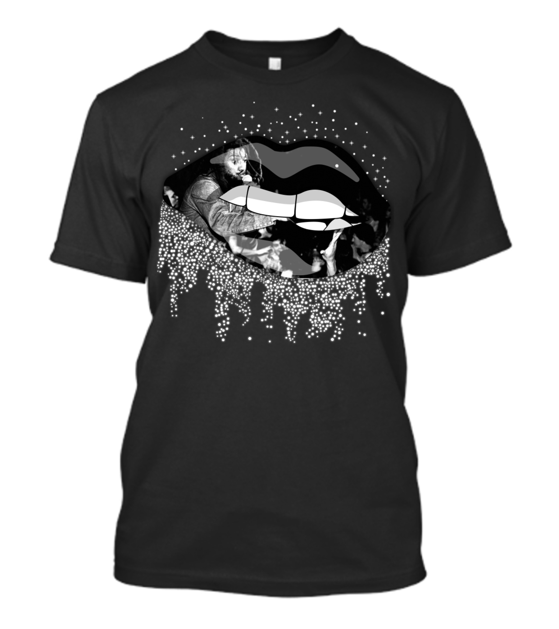 Bad Brains Monochrome Lips Concert T-Shirt
