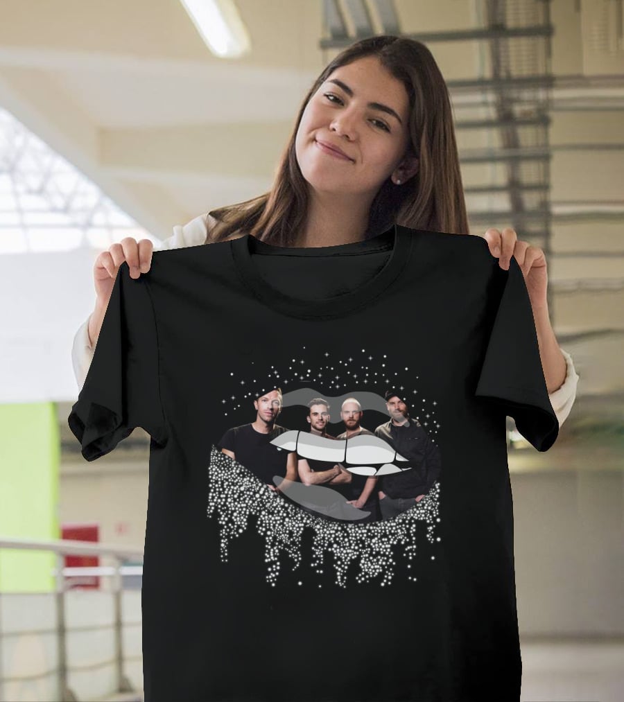Coldplay Band Dripping Lips T-Shirt