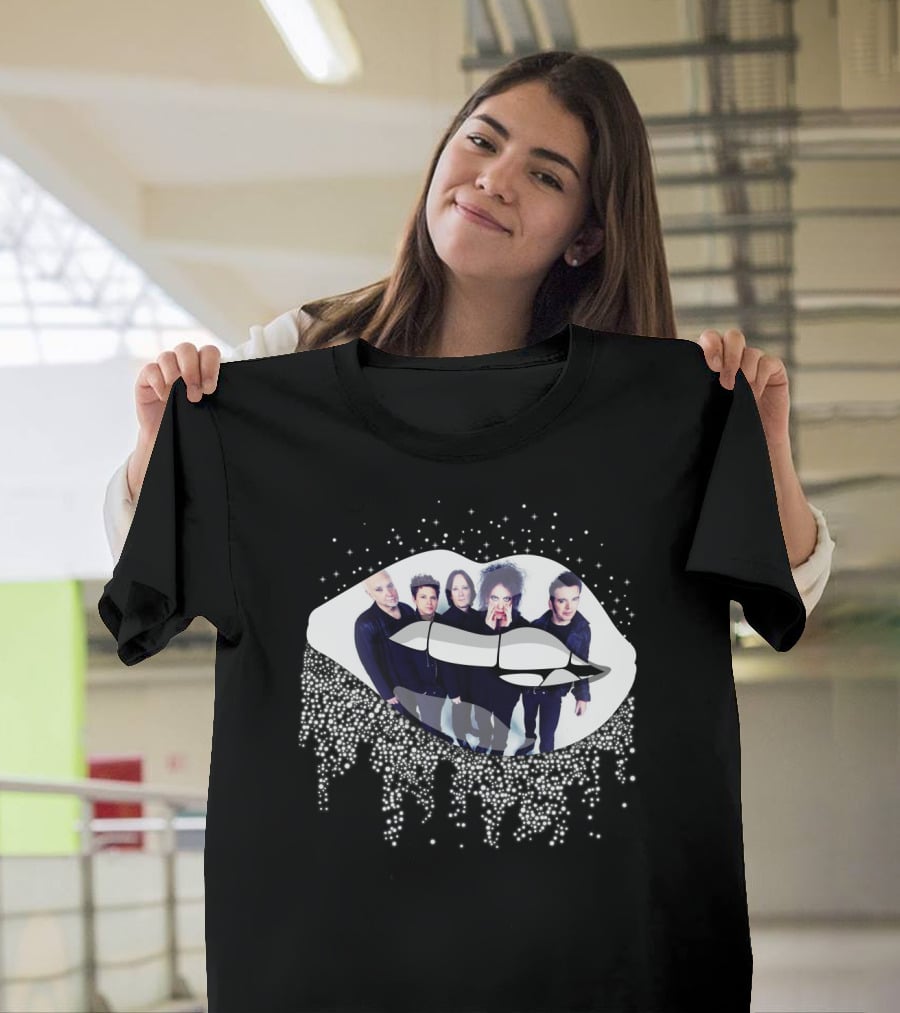 The Cure Band Members Inside Glittering Lips T-Shirt