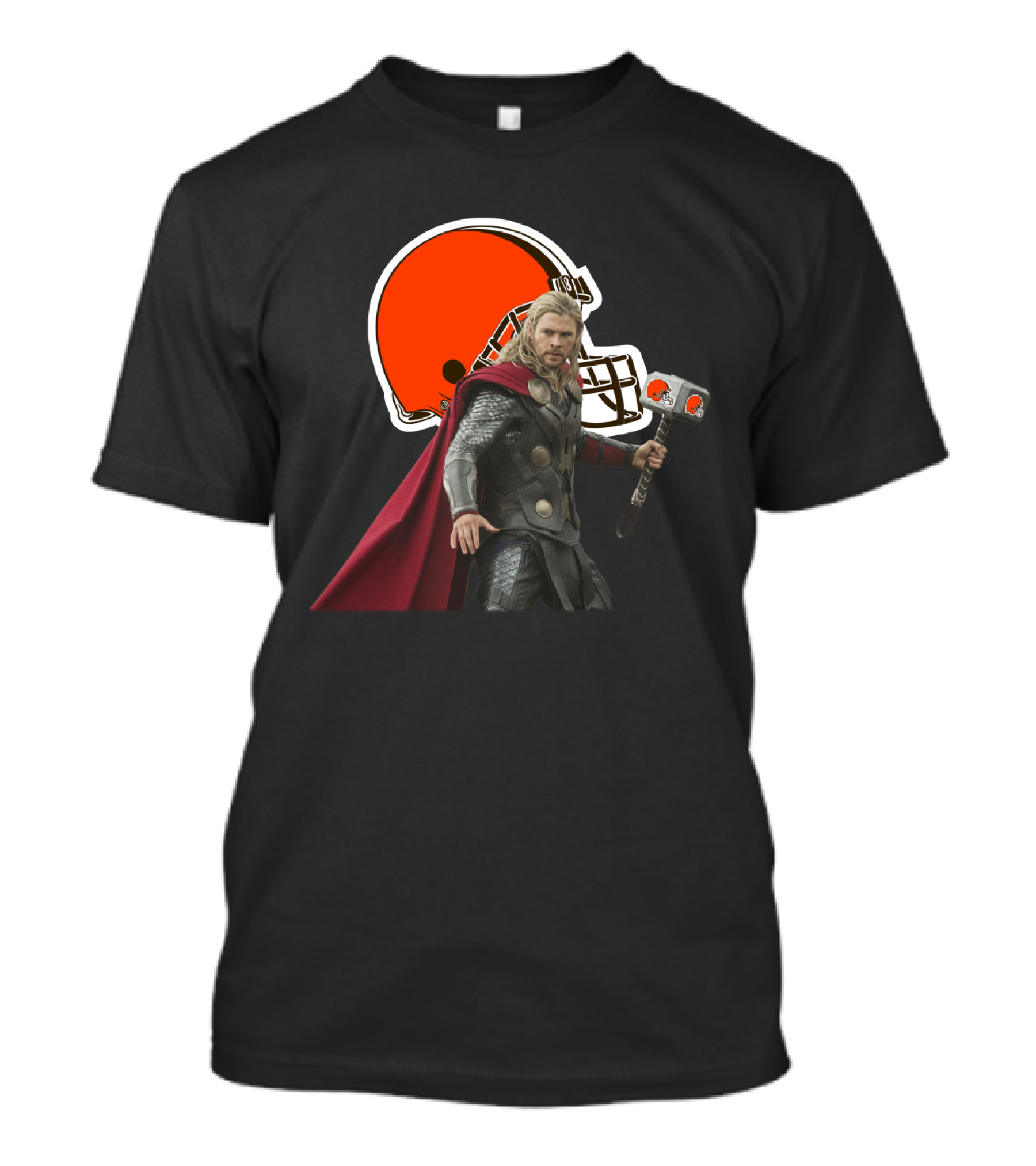 Cleveland Browns Thor Crossover Helmet And Hammer T-Shirt