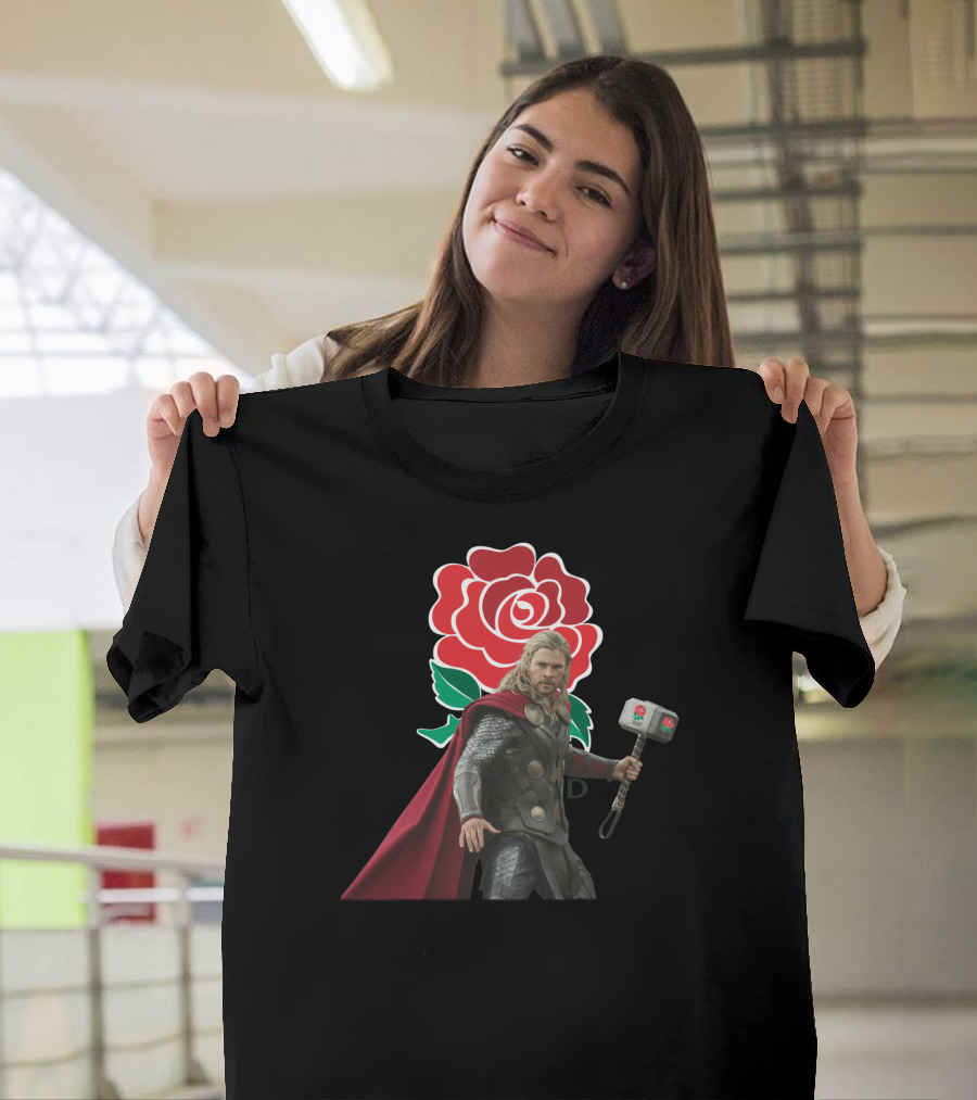 England Rugby Rfu Mighty Thor Red Rose T-Shirt