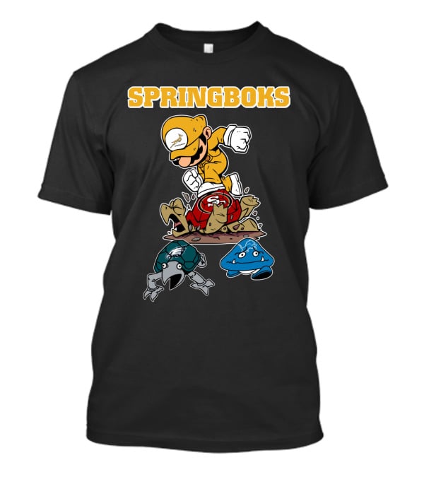 Springboks Jumping Character Over Enemies T-Shirt