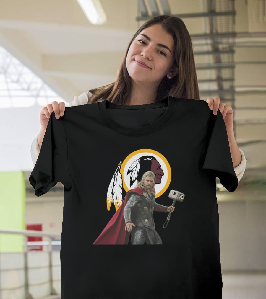 Washington Redskins Thor Mjolnir Crossover T-Shirt