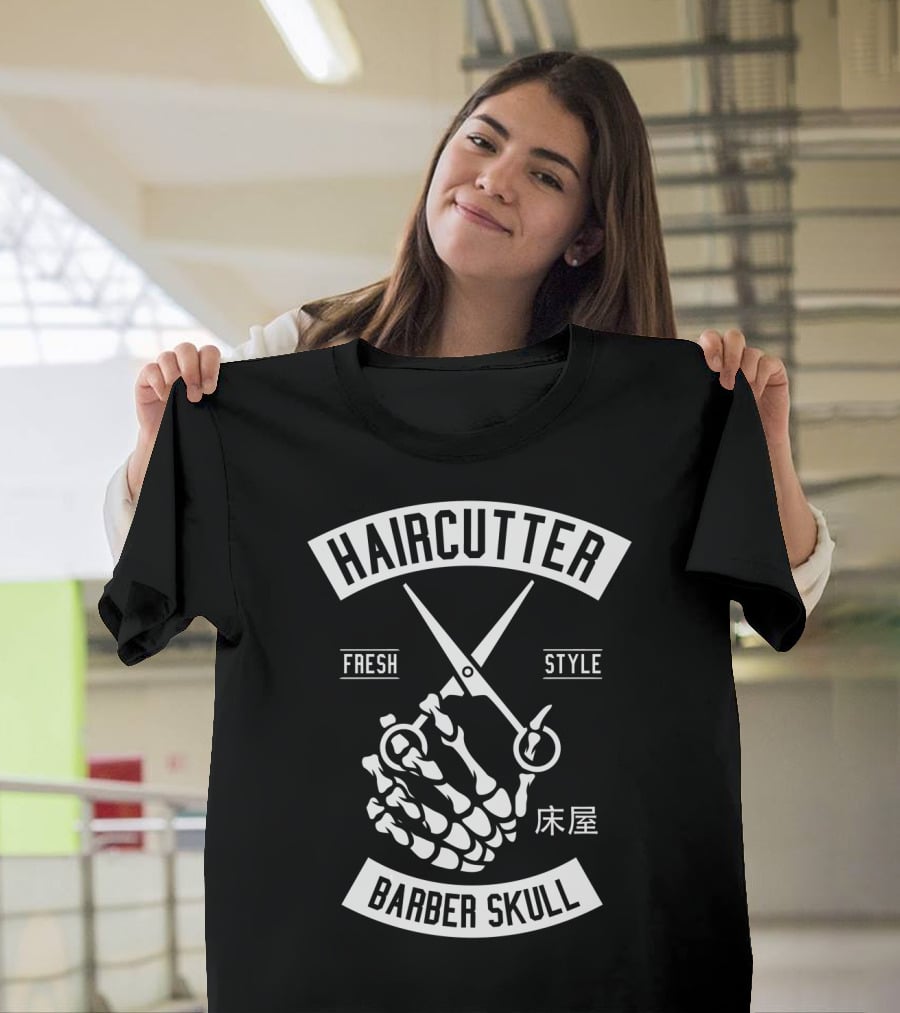 Haircutter Barber Skull Fresh T-Shirt