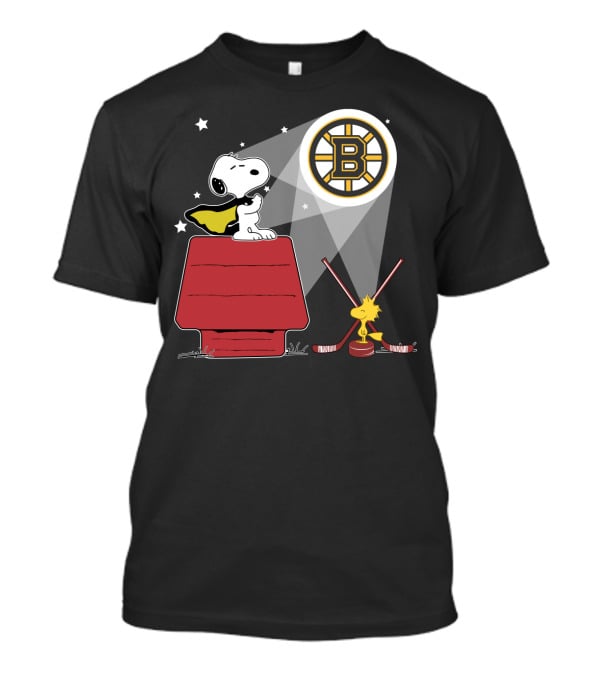Boston Bruins Snoopy And Woodstock Lighthouse House T-Shirt