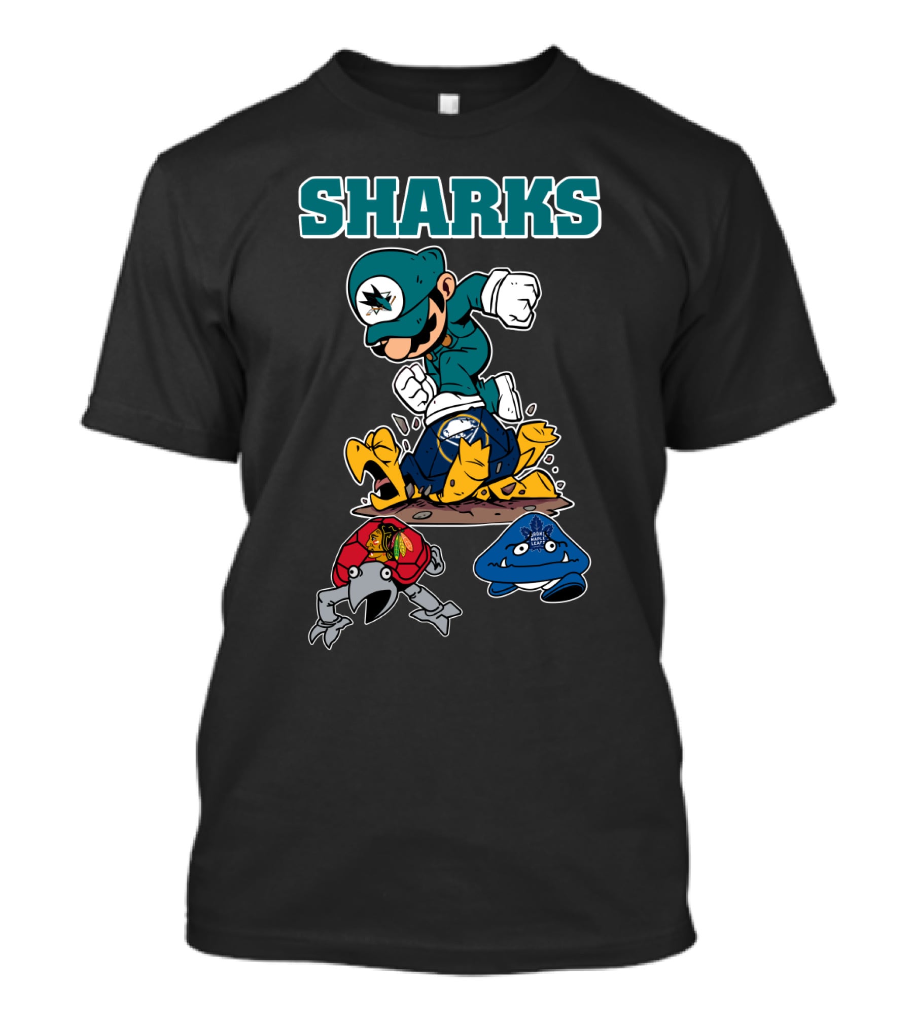 San Jose Sharks Character Crossover With Hockey Inspired Elements T-Shirt