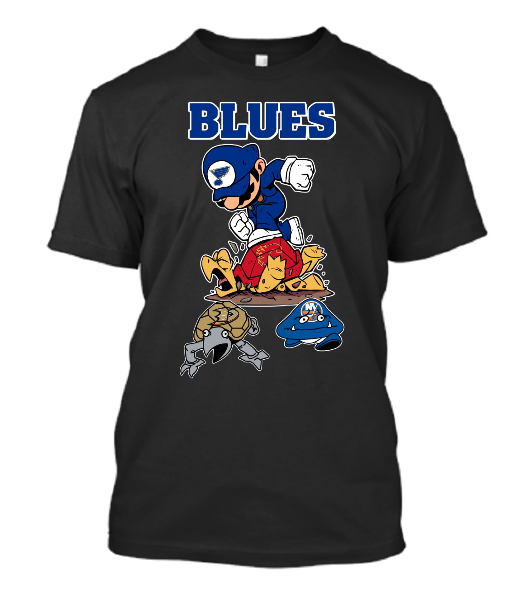 Blues St. Louis Hockey Style Parody With Video Game Character T-Shirt