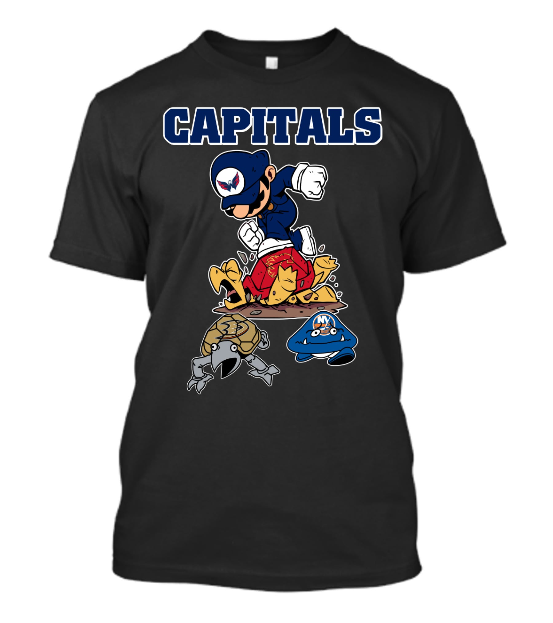 Capitals Washington Hockey Rivalry Cartoon Characters T-Shirt