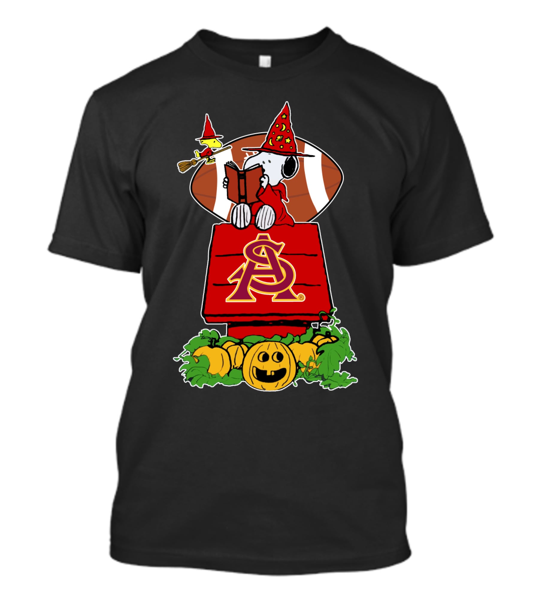 Halloween Arizona State Sun-Devils Snoopy Witch Peanuts Football Pumpkin Patch T-Shirt
