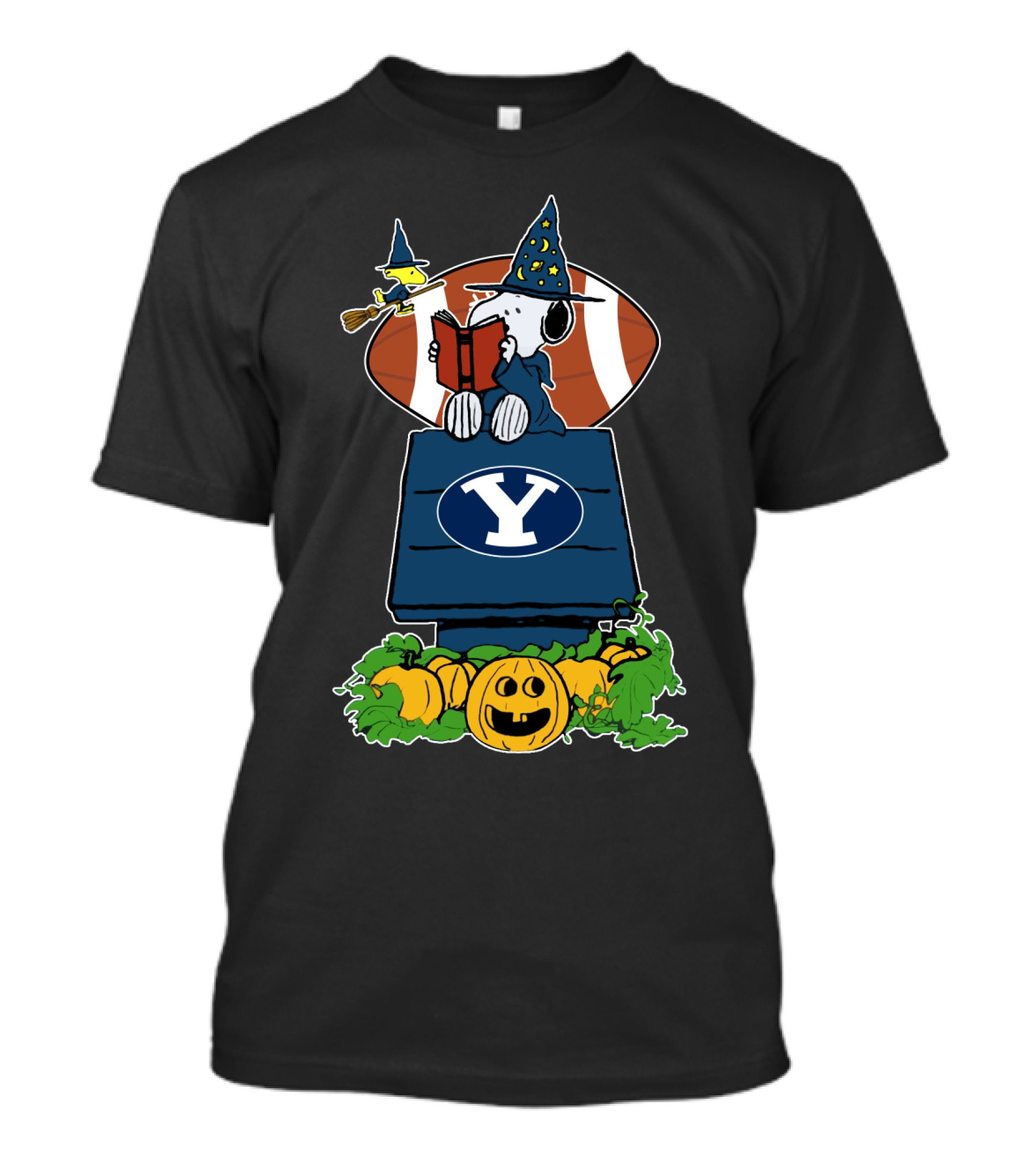 Halloween Snoopy And Woodstock Byu Football Pumpkin Patch T-Shirt