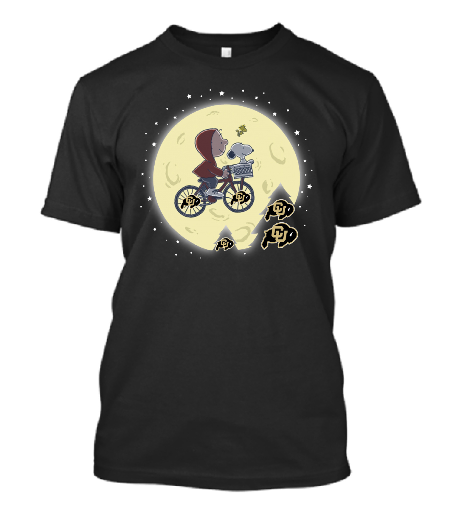 Halloween Colorado Buffaloes Football Snoopy Moon Ride T-Shirt