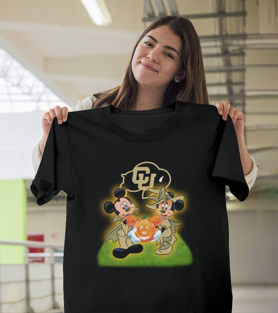 Halloween Mickey Minnie Colorado Buffaloes Football Cu T-Shirt