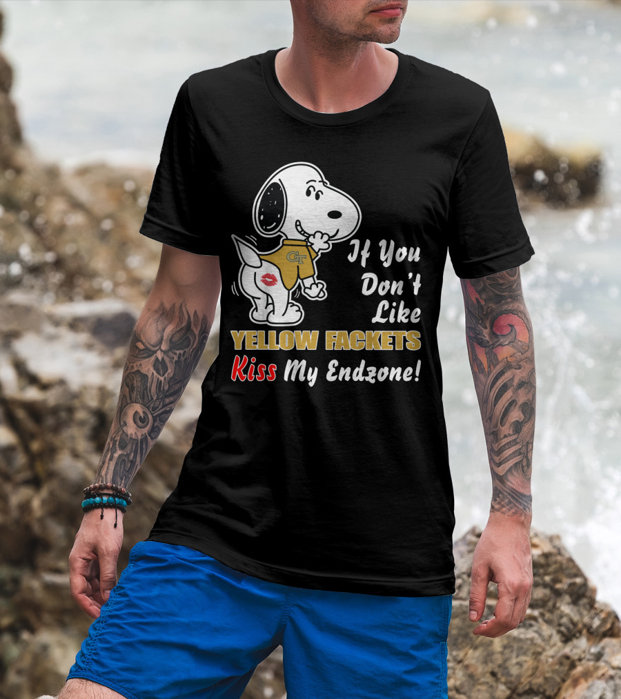 If You Don’t Like Yellow Jackets Kiss My Endzone Georgia Gt Football T-Shirt