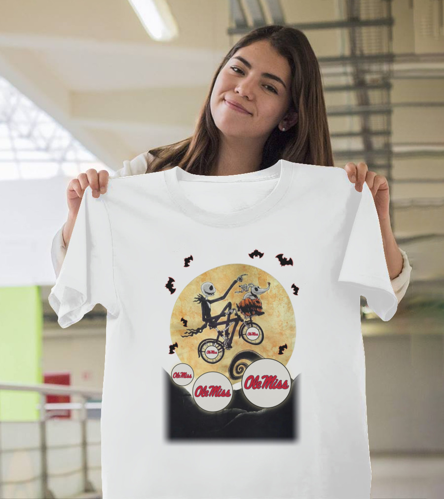 Ole Miss Halloween Football Nightmare Bicycle Ride T-Shirt