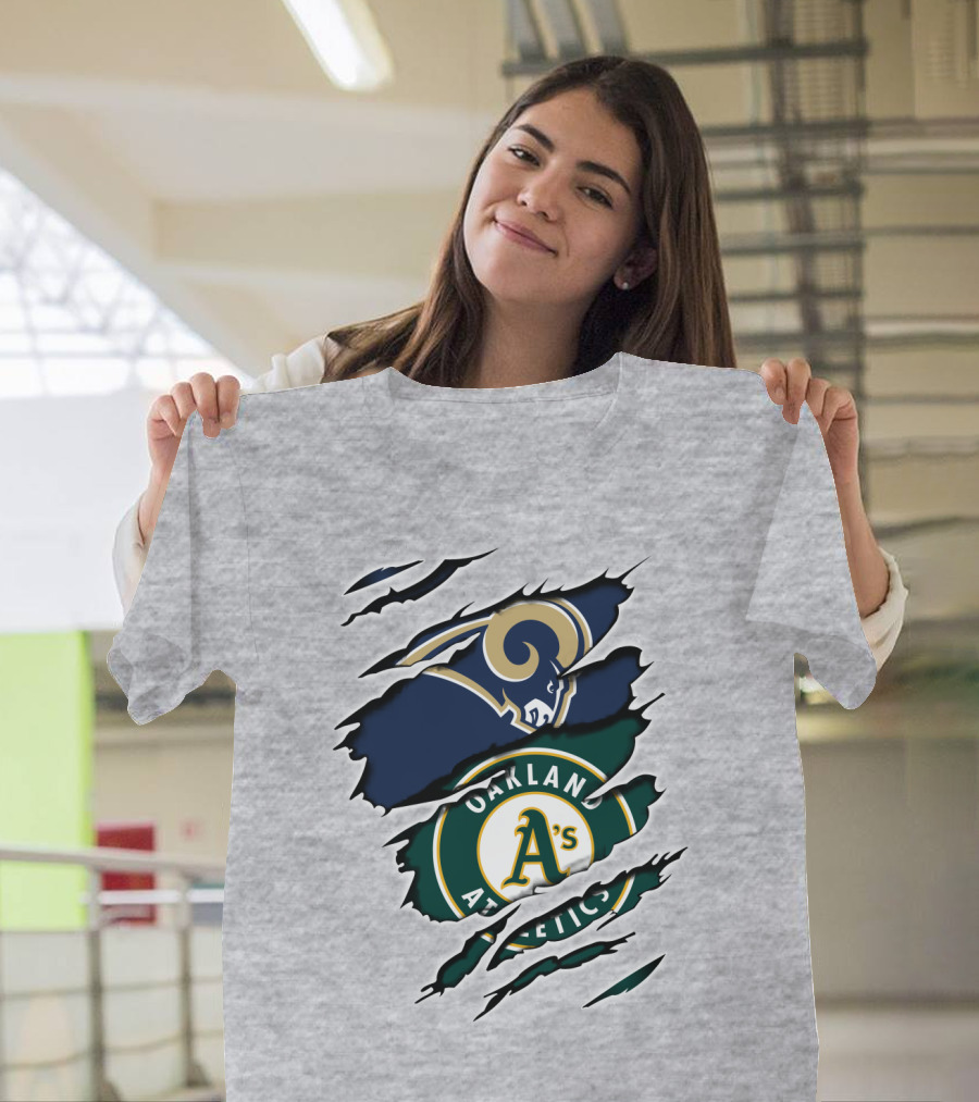 Rams Athletics Oakland A's Logo Clash T-Shirt