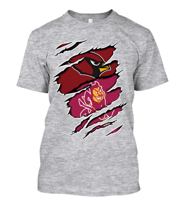 Arizona Cardinals Sun Devils Ripped T-Shirt