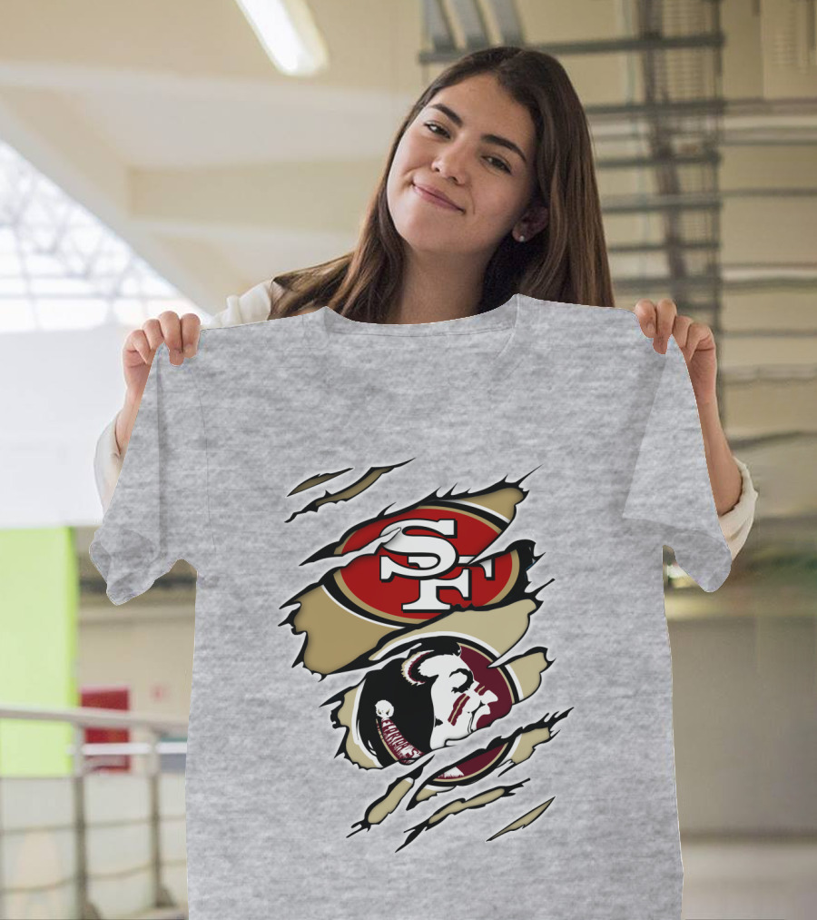 49Ers Seminoles SF Logo with Seminole Head T-Shirt