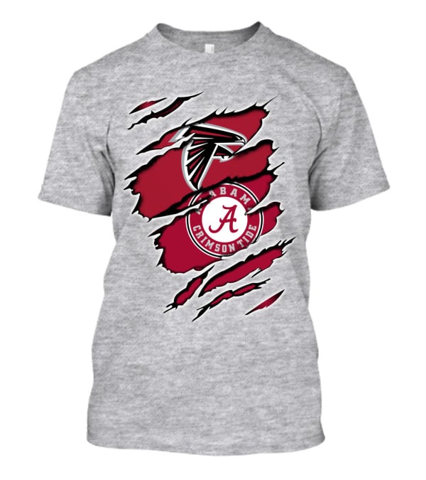 Alabama Crimson Tide Falcons Logo Torn T-Shirt