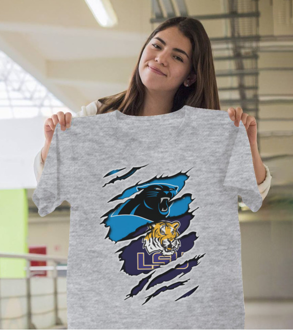 Carolina Panthers And LSU Tigers T-Shirt