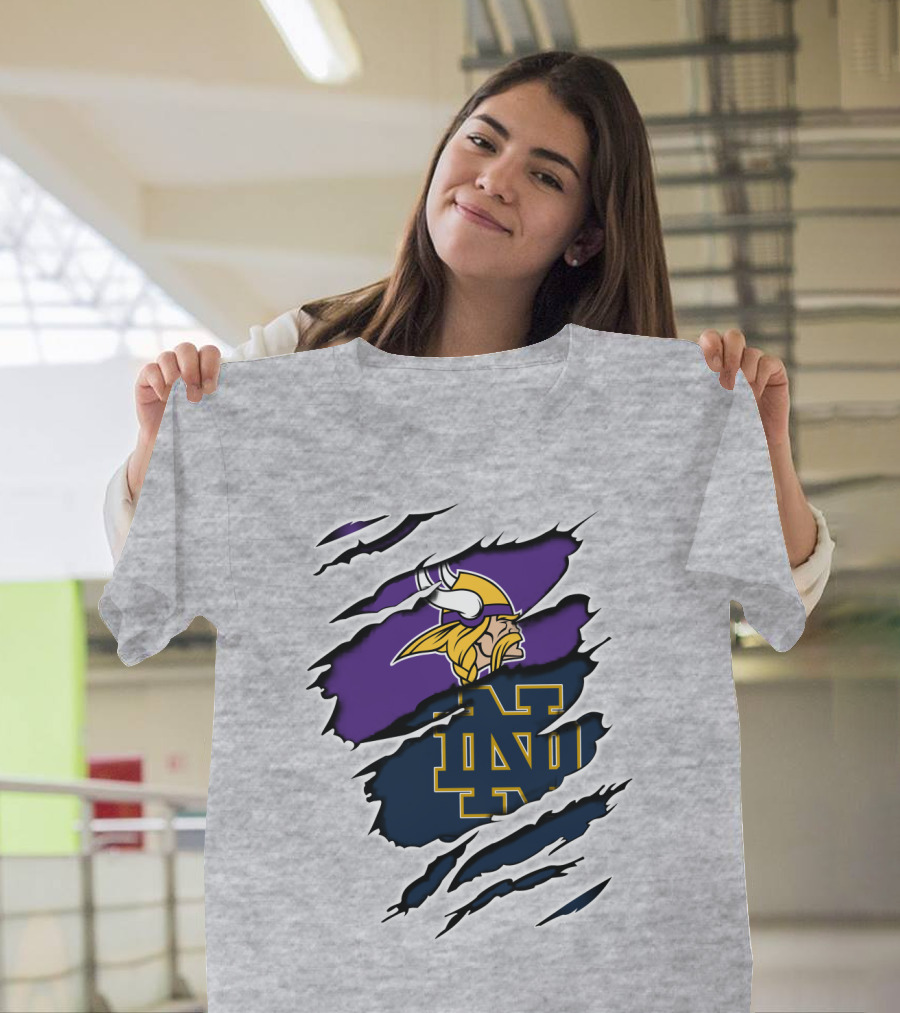 Vikings Notredame Logo Fusion T-Shirt