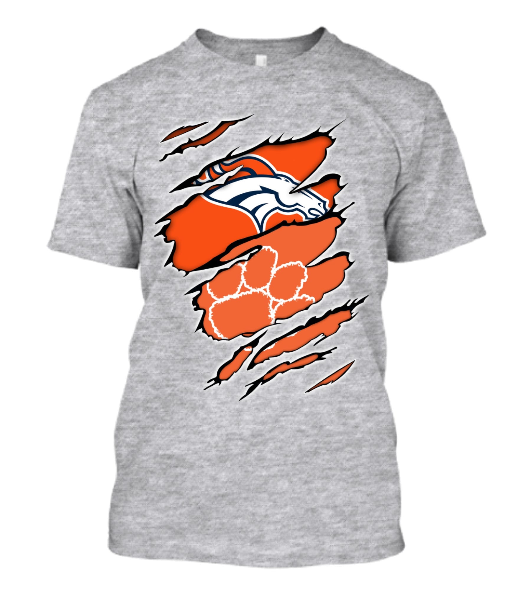 Broncos Clemson Paw Scratch T-Shirt
