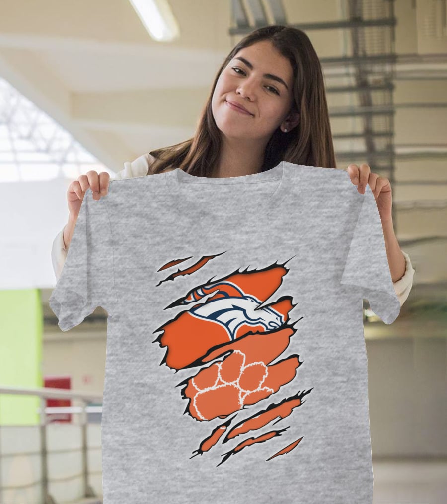 Broncos Clemson Paw Scratch T-Shirt