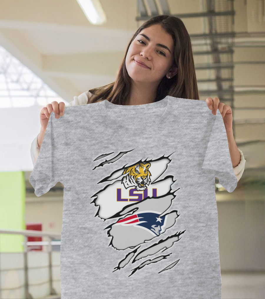 LSU Tigers Patriots Scratch Claw Marks T-Shirt