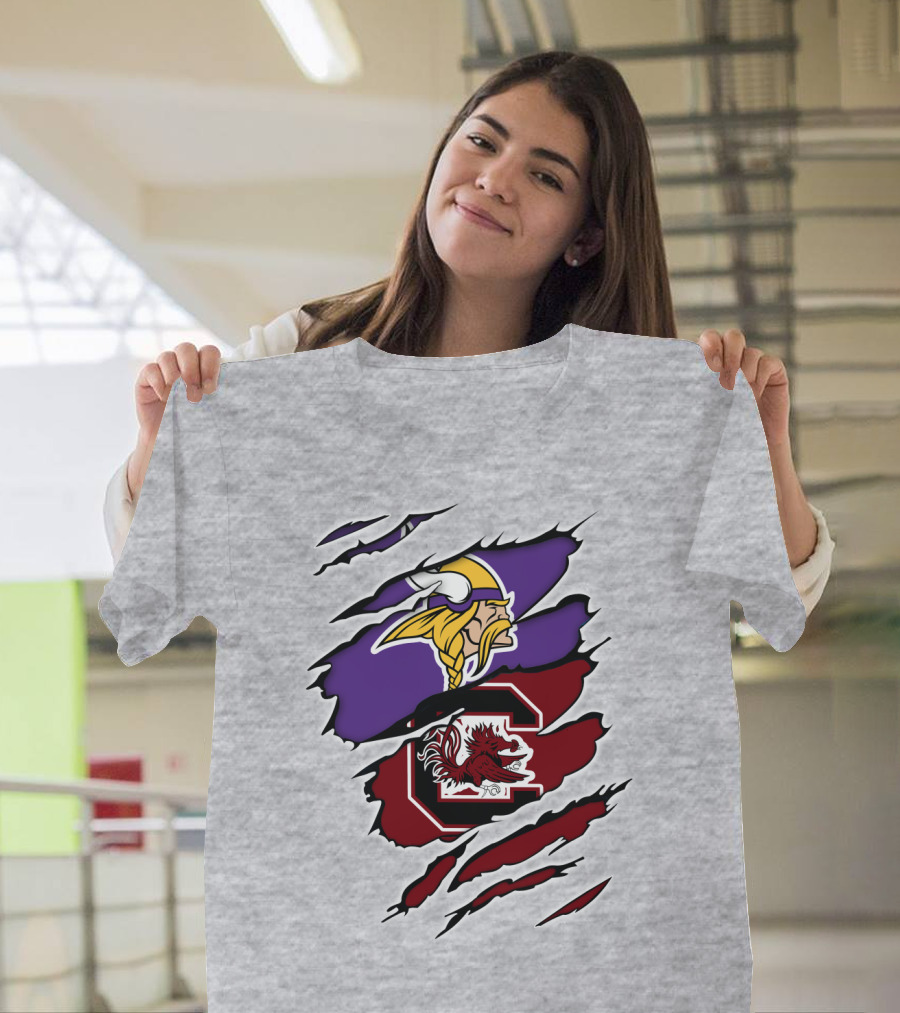 Minnesota Vikings South Carolina Gamecocks Claw T-Shirt