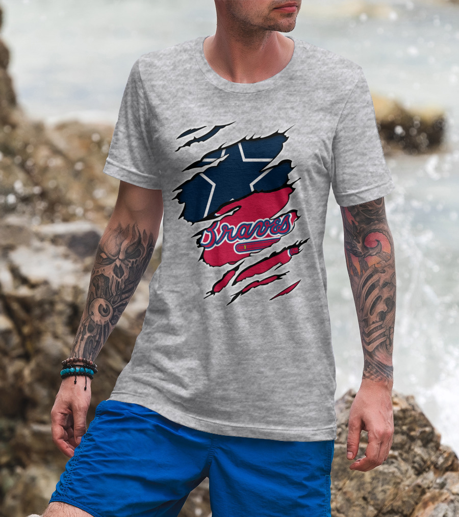 Cowboys Star Braves Logo Mashup T-Shirt