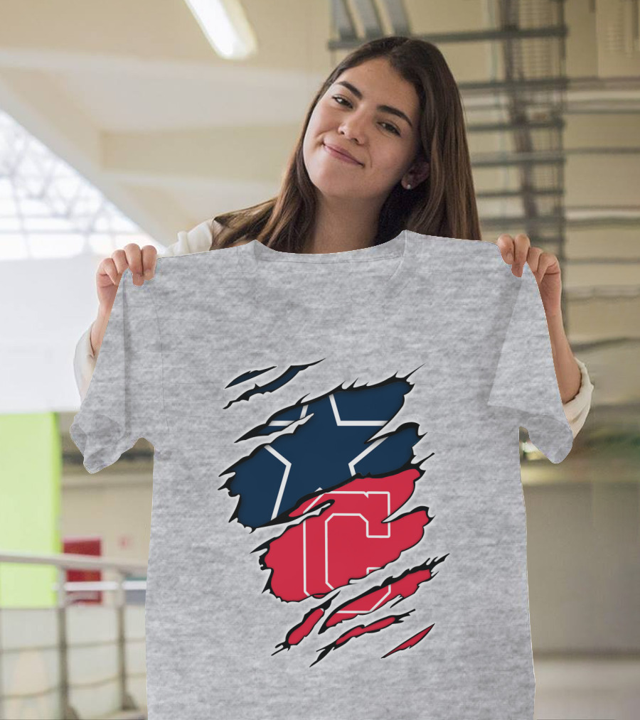 Cowboys Indians Star And C Logo Rip T-Shirt