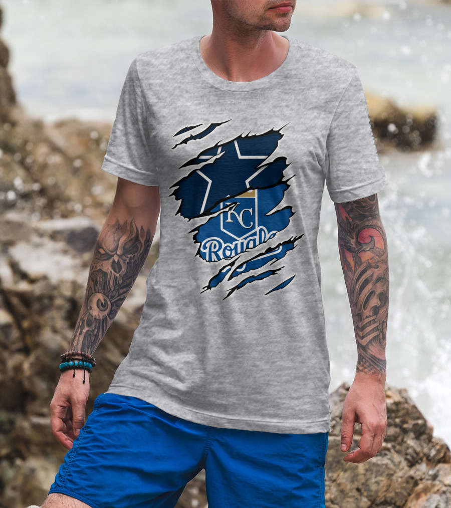 Cowboys KC Royals Texas Star Claw Marks T-Shirt