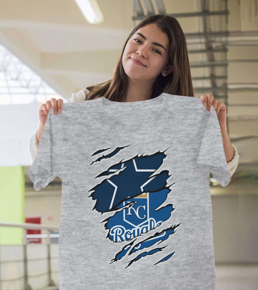 Cowboys KC Royals Texas Star Claw Marks T-Shirt