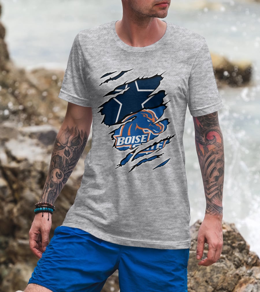 Boise State Cowboys Star Logo Mashup T-Shirt