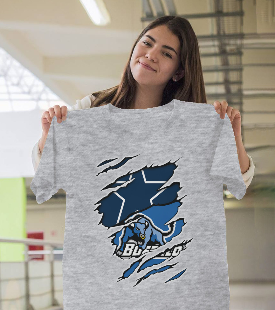Cowboys Buffalo Bulls Star Claw Marks T-Shirt