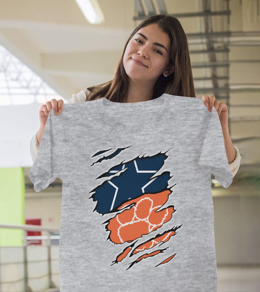 Cowboys Clemson Paw Print Dual T-Shirt
