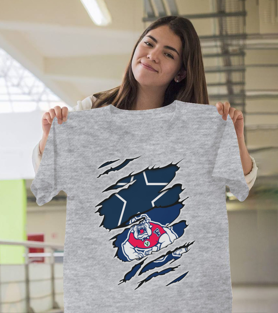 Fresno State Bulldogs Cowboys Star Integration T-Shirt