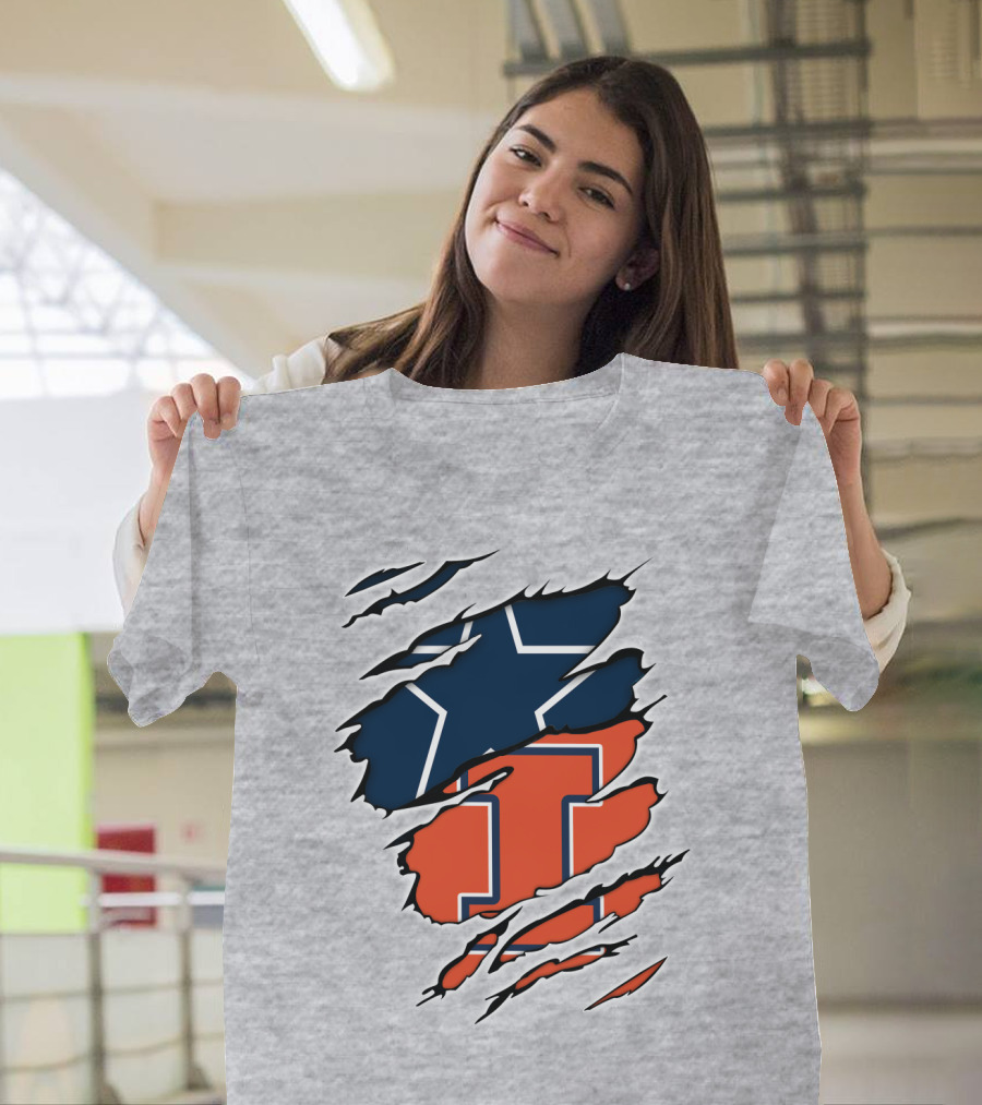 Cowboys Illinois Intertwined Star and Block I T-Shirt
